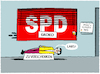 Cartoon: SPD stimmt Koalitionsvertrag zu (small) by markus-grolik tagged groko,regierungsbildung,mitgliederentscheid,spd,vizekanzler,klingbeil,saskia,esken,koalitionsvertrag,merz,union,bundesregierung,deutschland,partei,parteivorstand