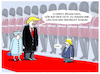Cartoon: Staatsbesuch (small) by markus-grolik tagged queen,elisabeth,trump,donald,usa,megan,boris,brexit,johnson,europa,politik,königshaus,harry,mode,style