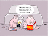 Cartoon: Trump auf Wahltour... (small) by markus-grolik tagged trump,donald,wahlkampf,usa,harris,maga,springfield,republikaner,katzen,hunde,pets