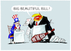 Cartoon: Trumps Bill (small) by markus-grolik tagged trump,maga,us,usa,gesetz,reich,arm,stuererleichterungen,fuer,reiche,milliardaere,verbaschiedung,steuergesetzgebung,partei,finanzierung,macht,machtkampf