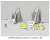 Cartoon: Tupperparty is over.. (small) by markus-grolik tagged tupperware,aktie,boerse,pleite,plastik