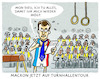 Cartoon: ...vorturnen Emmanuel. (small) by markus-grolik tagged macron,umfragewerte,gelbwesten,proteste,debatte,frankreich,europa,paris,en,marche,bürgernähe