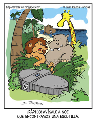 Cartoon: Lost ark (medium) by Juan Carlos Partidas tagged noah,ark,lost,animals,desert,island,dharma