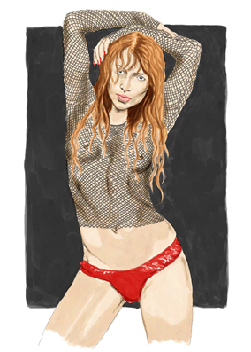 Cartoon: Lovely women (medium) by Mickygol tagged woman,nude,art,drawing,erotic,love