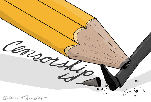 Cartoon: Censorship (medium) by Mandor tagged censorship,pencil