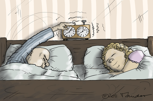 Cartoon: Morning (medium) by Mandor tagged morning,chess,clock