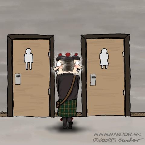 Cartoon: Problem (medium) by Mandor tagged wc