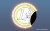 Cartoon: The eclipse of Euro (small) by Mandor tagged euro,eclipse,greece
