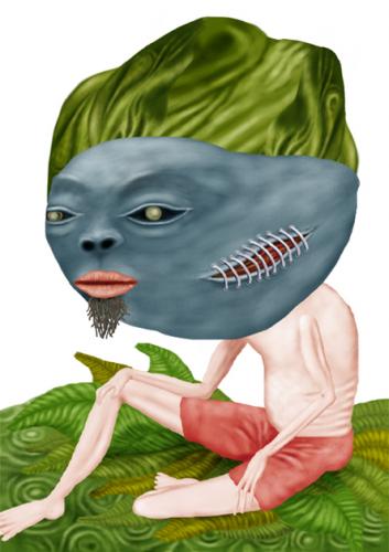 Cartoon: Person of cabbage (medium) by seishiro tagged art
