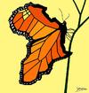 Cartoon: AFRICA THE BEAUTIFUL (small) by Thamalakane tagged africa,butterfly,monarch,insect