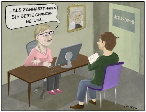 Cartoon: Elitäres Einwanderungssystem (medium) by Justen tagged großbritannien,brexit,einwanderung,immigration,elite,bildung,großbritannien,brexit,einwanderung,immigration,elite,bildung