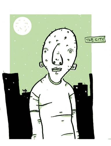 Cartoon: The City (medium) by monopolymouse tagged city,green,portrait