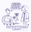 Cartoon: The Miracle of Hanukkah Updated (small) by Hearing Care Humor tagged hearing,aid,battery,hard,of,hanukkah