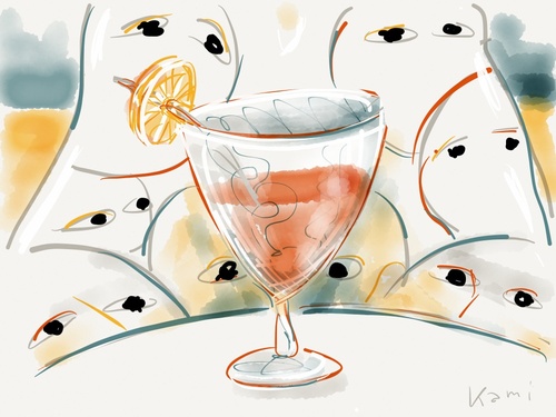 Cartoon: Cocktail (medium) by Kamil tagged cocktail,thirst,men,woman