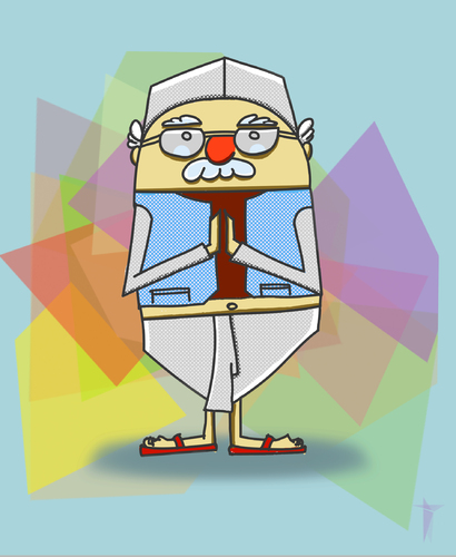 Cartoon: Colorful Politician (medium) by maulik tagged politics,character,design,politician