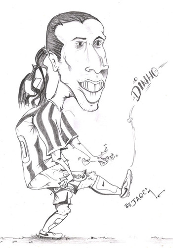 Cartoon: Ronaldhino (medium) by jaime ortega tagged brazil,futbol,fottbal,el,10,ronaldhino