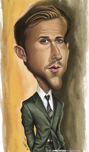 Cartoon: Ryan Gosling (medium) by jaime ortega tagged ryan,gosling