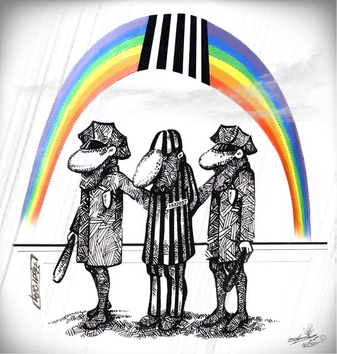 Cartoon: rainbow in black and white... (medium) by LuciD tagged fasion,olympic,times,white,art,zodiac,animals,cartoon,cool,earth,football,humor,life,live,pictures,religion,photo,sport,sexy,xxx