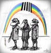 Cartoon: rainbow in black and white... (small) by LuciD tagged fasion olympic times white art zodiac animals cartoon cool earth football humor life live pictures religion photo sport sexy xxx