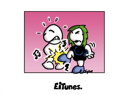 Cartoon: eiTunes (medium) by Marcus Trepesch tagged itunes,apple,culture,news