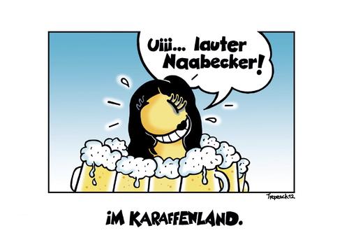 Cartoon: Im Karaffenland (medium) by Marcus Trepesch tagged beer,cartoon,love