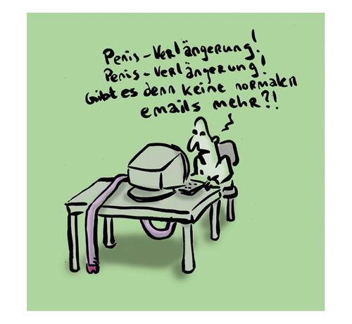 Cartoon: Spam (medium) by Ludwig tagged enlargement,vergrößerung,spam,email,onlin,computer,werbung
