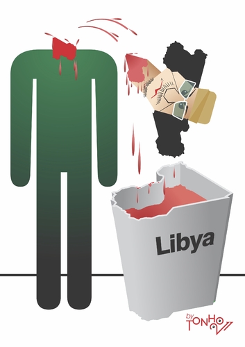 Cartoon: ayd!L (medium) by Tonho tagged gaddafi