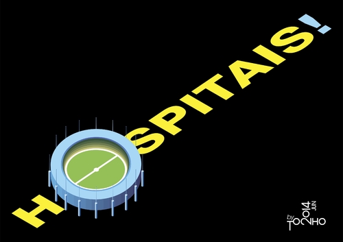 Cartoon: hospitals (medium) by Tonho tagged money,deviation,brazil,spending,hospitals