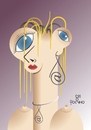 Cartoon: Blonde a la Picasso (small) by Tonho tagged blonde,picasso,arroba