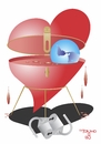Cartoon: Heart Lock II (small) by Tonho tagged heart,lock