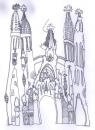 Cartoon: Spain. Barcelona (small) by flyingfly tagged barcelona,church,temple,de,la,sagrada,familia,cathedral,lina,khesina,drawing,religion,spain,barcelona