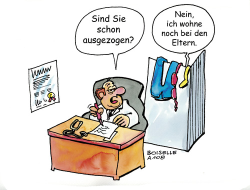 Cartoon: Schon ausgezogen? (medium) by Boiselle tagged steffen,boiselle,ausgezogen,arzt,untersuchtung,witz,lustig,umkleide,kabine,ausziehen,eltern,wohnen,kleidung,bekleidung,schreibtisch,doktor,schreiben,untersuchungsbericht,dokumente,unterlagen,jeans,urkunde,zertifikat,mann,frau,ausgezogen,arzt,untersuchtung,witz,lustig,umkleide,kabine,ausziehen,eltern,wohnen,kleidung,bekleidung,schreibtisch,doktor,schreiben,untersuchungsbericht,dokumente,unterlagen,jeans,urkunde,zertifikat,mann,frau