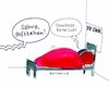 Cartoon: Keine Lust (small) by Boiselle tagged steffen,boiselle,cartoon,humor,lustig,witzig,politik,die,linke,müde,bett,schlafen,keine,lust,aufstehen