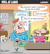 Cartoon: Still at large 58 (small) by bindslev tagged diet,diets,dieter,dieters,dietitian,dietitians,nutritionist,nutritionists,weight,loss,clinic,clinics,second,opinion,opinions,referral,referrals,obesity,epidemic,fat,problem,problems