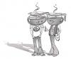 Cartoon: Pot Heads (small) by rudat tagged coffee,coffeepot