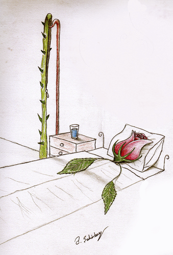 Cartoon: rose (medium) by aytrshnby tagged rose,in,sleep