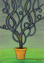 Cartoon: green street plant (small) by Pecchia tagged cartoon humour pecchia