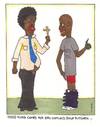 Cartoon: Hood King Vs. Reverend Chitlin (small) by TIMMERS tagged reverend,battle,hood,king