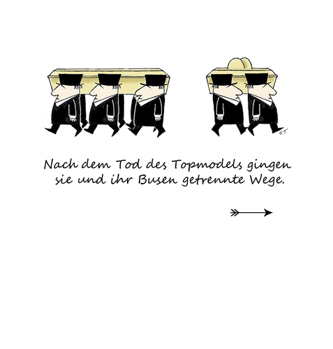 Cartoon: Topmodel-Bestattung (medium) by Simpleton tagged umweltschutz,wertstoffe,recycling,bestattung,begräbnis,busen,implantat,silkon,ideal,beauty,topmodel