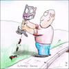 Cartoon: Schnell-Gassi (small) by Storch tagged hund,gassi,zeit,auswringen,ausdrücken,herrchen