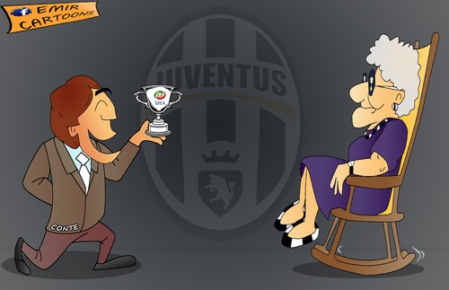 Cartoon: Conte bring new title to Juve (medium) by emir cartoons tagged conte,old,lady,emir,cartoons,football