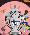 Cartoon: Manchester City win Premier Leag (small) by emir cartoons tagged manchester,city,win,premier,league,emir,cartoon,caricature,football