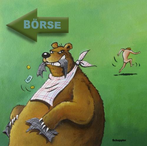 Cartoon: crash (medium) by schuppi tagged crash,börse,verlust,anleger,gefahr,baisse,bearish,wirtschaft,business,crash,börse,finanzen,geld,verlust,anleger,anlage,gefahr,baisse,wirtschaft,aktien,kurs,börsencrash,bär,fressen,aufessen,essen,mann,nackt,wegrennen,flucht