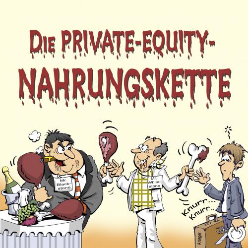 Cartoon: private equity (medium) by schuppi tagged nahrungskette,finanzen,börse,wirtschaft,geld,anleger,nahrungskette,finanzen,börse,wirtschaft,geld,anleger,anlage,kapital,equity,privat,angestellter,arbeit,knochen,fleisch,essen,fressen,hierarchie,aktien,magen,knurren,hunger,großaktionär,reste,lebensmitel,gerechtigkeit,überfluss