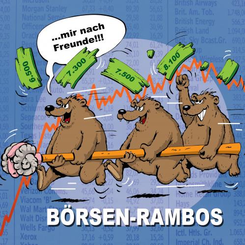 Cartoon: rambos (medium) by schuppi tagged rambo,börse,bear,bären,rambos,crash,aktien,aktienkurs,chart,verlust,rambo,börse,bären,crash,aktien,aktienkurs,chart,verlust,geld,rammbock,sturmbock,einschlagen,freunde,fallen,steigen,kurs,börsencrash