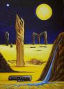 Cartoon: The Old Forgotten Place (small) by Lyubow Talimonova tagged old forgotten place night moon