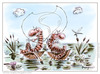 Cartoon: Fishing friends (small) by hopsy tagged fish fishing fishermen anglers maggot worm
