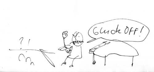 Cartoon: Klassik Punks (medium) by wf-artwork tagged klassik,classical,musik,music,klavier,piano,konzert,concert,punk