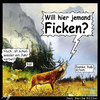 Cartoon: Röhrender Hirsch (small) by Anjo tagged hirsch röhrender brunst sex tiere frühling erotik