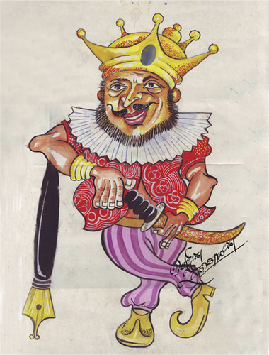 Cartoon: king 1 (medium) by indika dissanayake tagged king
